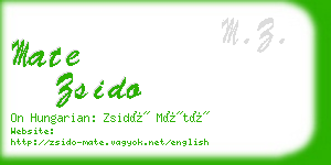 mate zsido business card